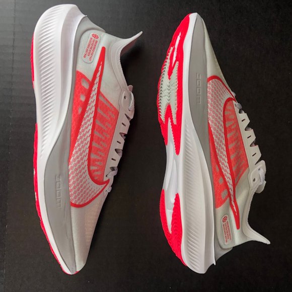 Nike Zoom Gravity Grey Red White Womens Running Sh - Picture 14 of 16